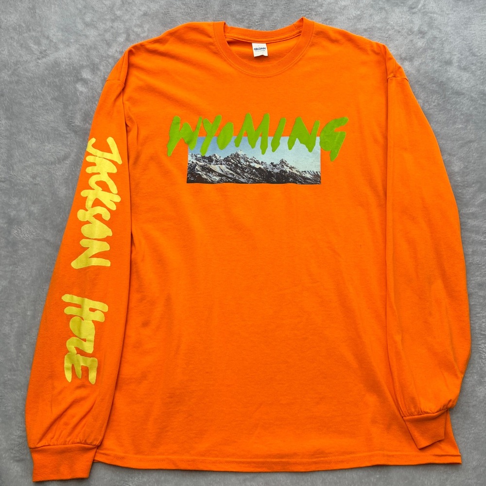 Kanye West Ye Wyoming Album Listening Party Long Sleeve 2XL Orange Merch Puff